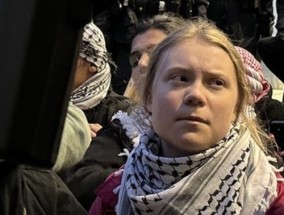 Greta Thunberg在斯德哥尔摩抗议活动中谴责巴勒斯坦的“种族灭绝”